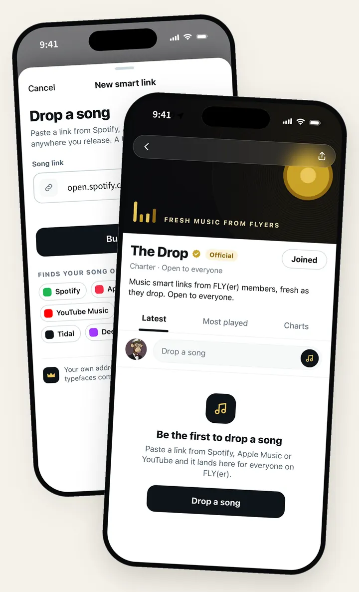 Making a smart link on FLY(er), and The Drop